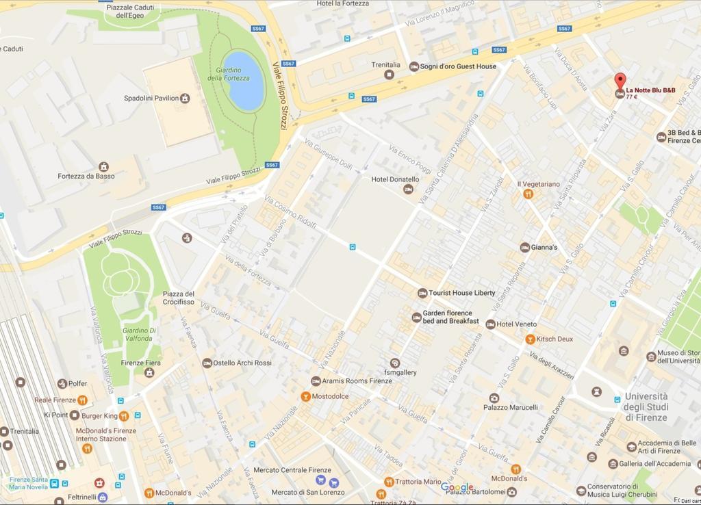 B&B La Notte Blu Florencja Zewnętrze zdjęcie